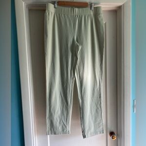 Neon Buddha Pants Womens XL X-Large Pull On Lagenlook Yoga Stretch sage green